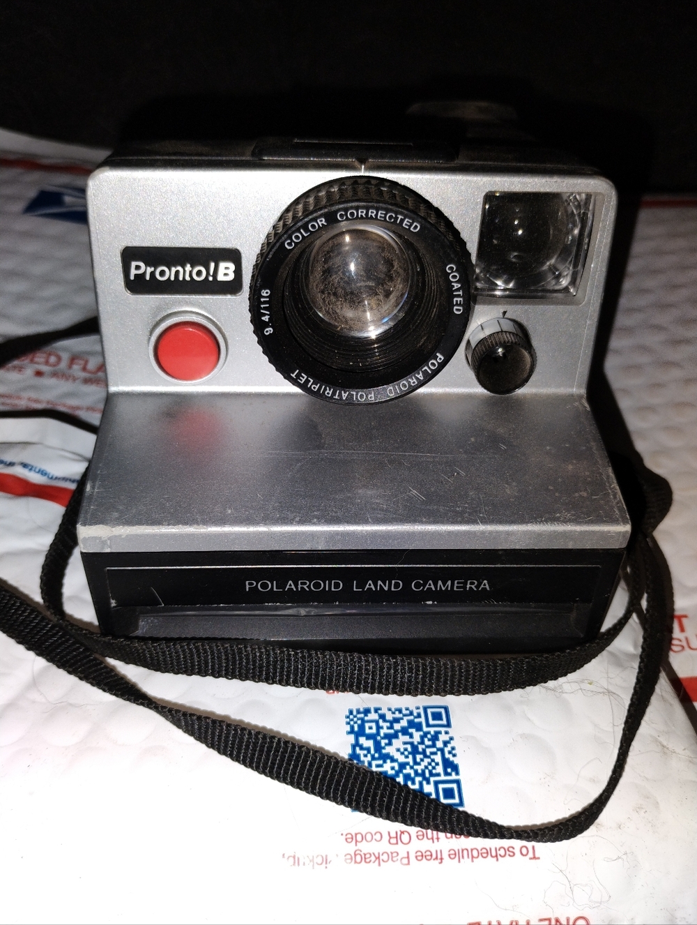 Polaroid Pronto B Land Camera With Original Strap TESTED WORKING